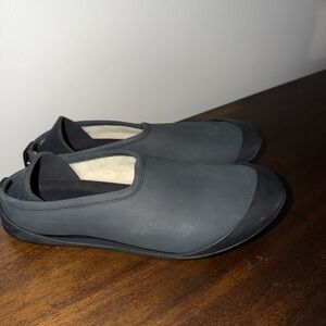 Mahabis Luxe Black Leather Comfort Slippers LU160101 Sz: EU 41, US M 8, W 10